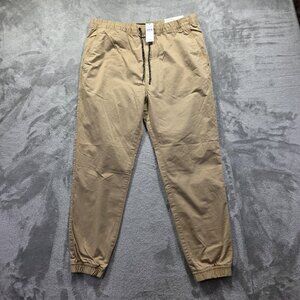 American Eagle Twill Jogger Pants Mens Medium Khaki Ne(X)t Level Flex Chino